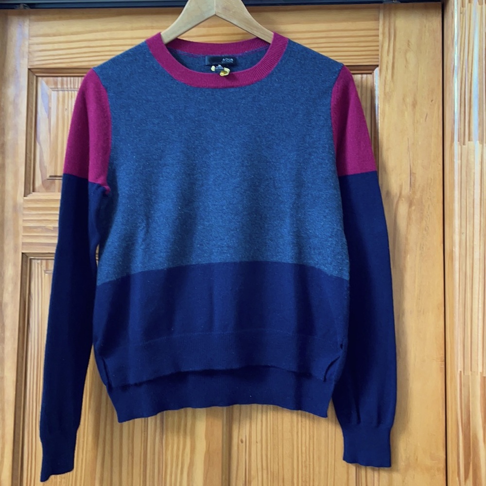 Color Blocked Cashmere Sweater
